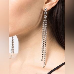 ISABEL MARANT CRYSTAL FRINGE EARRINGS